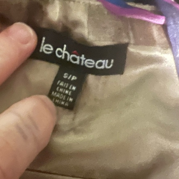 Le Château Spaghetti Strap Maxi Dress - Size Small (Gold/Colorful Abstract) - Picture 9 of 9